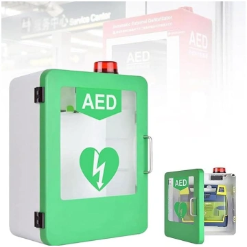 AED defibrilatora skapis, sienas glabāšanas kaste,
