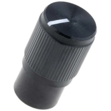 Knob; with pointer; aluminium,plastic; Øshaft: 6mm