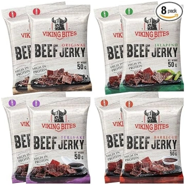 Viking Bites Beef Jerky Mixed Box 400 g (8 x 50 g)
