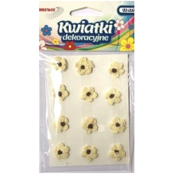 BREWIS Kwiatki 18mm K18-2 ecru Brewis AC042BRW