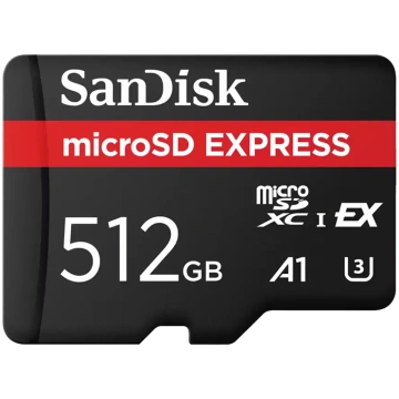 SanDisk microSD Express, 512 GB, melna - Atmiņas k