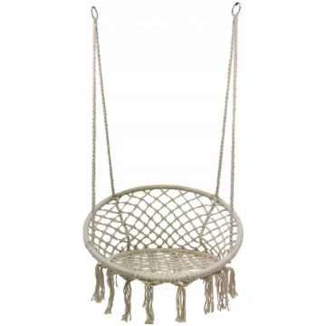 Sēdošais hamaks-šūpuļtīkls Boho, 82 cm, ecru