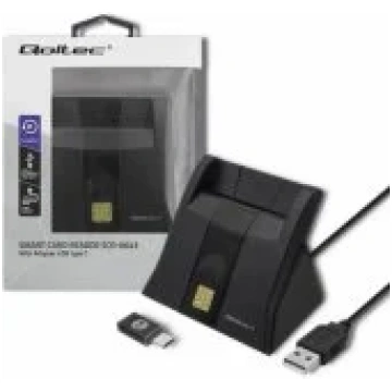 Qoltec Smart ID Card Reader SCR-0643 + USB Type-C 