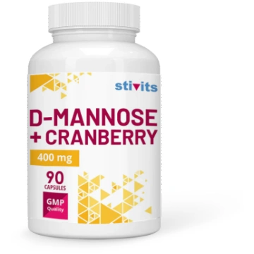 D-Mannose 400 mg + Dzērvenes, 90 kapsulas Stivits