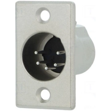 Socket | XLR | male | PIN: 5 | straight | turned c