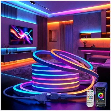 KSIBNW 3M LED neona josla RGBIC LED sloksne ar tāl