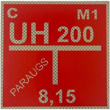 Kompozītmateriāla norāde 20cm*20cm (ugunsdzēsības 