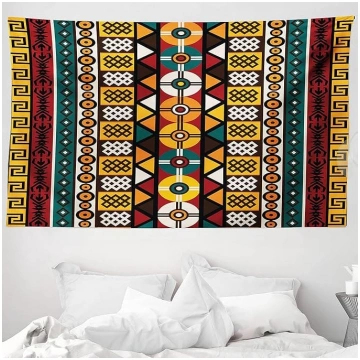 ABAKUHAUS Kente gobelēns un gultas pārklājs, primi