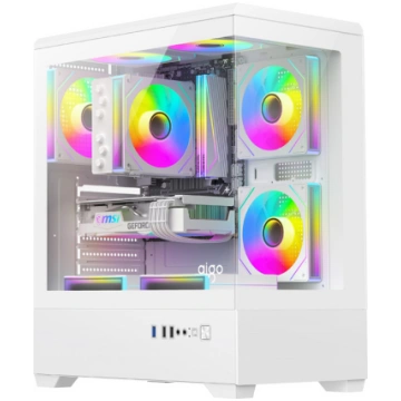 DarkFlash C365 computer case (white) + 5 fans | C3