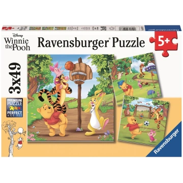 Ravensburger Puzzle 3x49 gab Vinnijs Pūks - Sporta