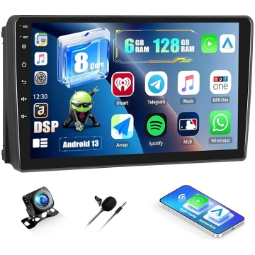 CAMECHO 6+128 9 collu autoradio priekš Ford Fiesta