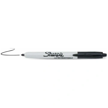 Noturīgs marķieris Sharpie Retractable, 1 mm, meln
