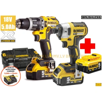Komplekts DeWalt DCK266P3 DCD796 + DCF887 18V (3x5