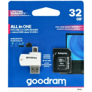 Goodram All In One 32GB Class 10/UHS 1 + Adapter +