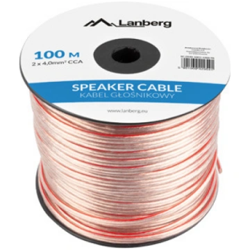 LANBERG Speaker cable 2x4.0mm2 100m transparent (S