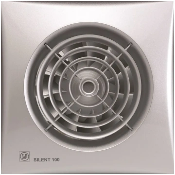 Sadzīves ventilators S&P Silent Silver 100CRZ, ar 