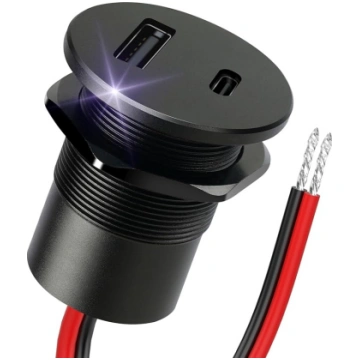 Alumīnija USB C Steckdose 12V Auto Wohnmobil Einba