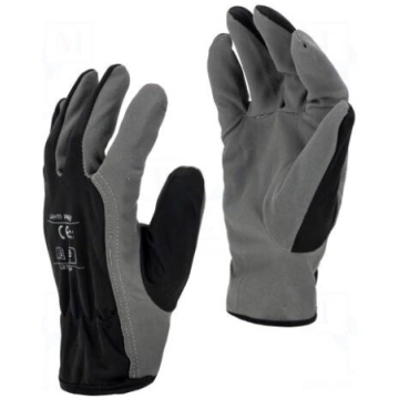 Protective gloves | Size: 10 | grey | artificial l