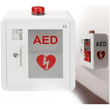 Sienas AED defibrilatora glabāšanas skapis, sirds