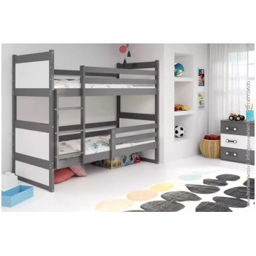 Bērnu gulta Rico Bunk Graphite Basic ar stelāžu