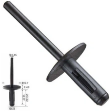 Plastmasas kniede arkas aizsargam 6mm (5.8mm) Slie