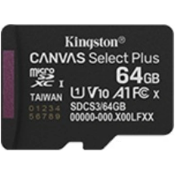 KINGSTON MicroSD memory card 64GB Canvas Select+ G