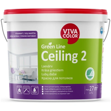 Krāsa griestiem Vivacolor Green Line Ceiling 2 Dzi