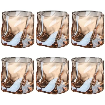6 glāžu komplekts, 200 ml, neregulāras kristāla vi