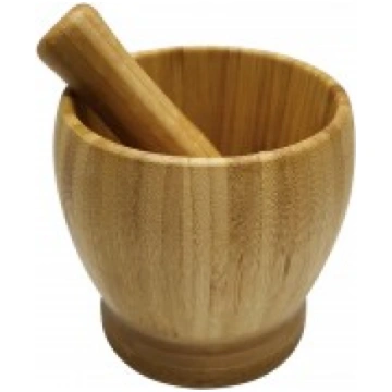 KING HOFF Bambusa java un piestu bļoda, 9.8cm x 9c