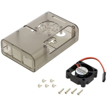 Enclosure: for computer; Raspberry Pi 4 B; grey; X