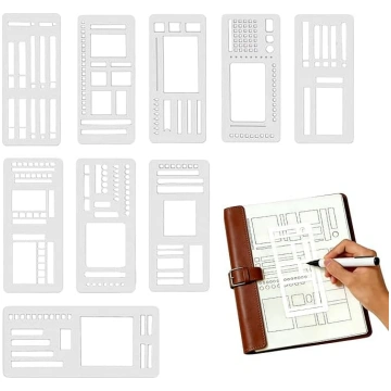 9 gab. burtu žurnāla trafaretu komplekts, DIY iera