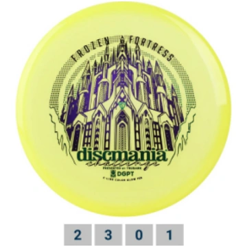 Discgolf Putter - P2x Dzeltenais 2/3/0/1 DISCMANIA