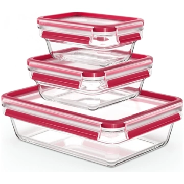 EMSA Clip&Close Glass Food Storage Box 3 pieces 60
