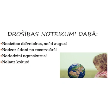 Prezentācija par drošību ekskursijās un pārgājieno