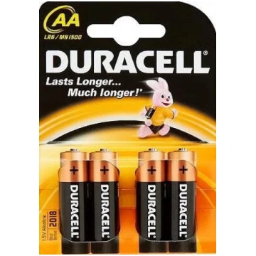 Vienreizējā baterija Duracell AA LR6 Alkaline