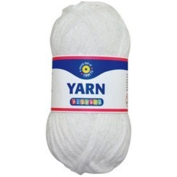 Akrila dzija, balta, 50g, Playbox