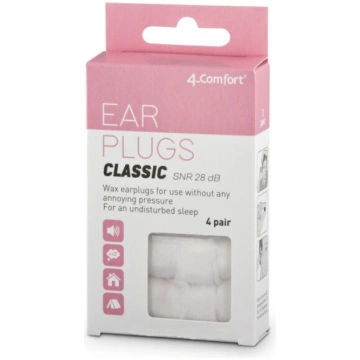 Ausu aizbāžņi Classic, vaskveida 8gab. 4-Comfort