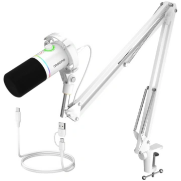 Mikrofons Maono PD200XS White USB/XLR RGB