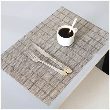 PVC Place Mats, Set of 4, Heat Resistant Rectangle