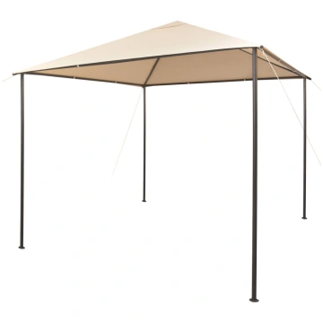 Dārza nojume, telts, 3x3 m, tērauds, bēša