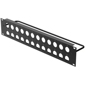 Professional Aluminum 19” rack mount panel 2U-24D 