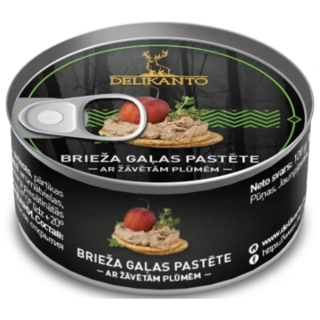 Brieža gaļas pastēte ar žāvētām plūmēm 100g Latvij