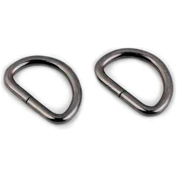 Metāla D-riņķis 23x33mm | 25mm 750958 - 3 melns ni