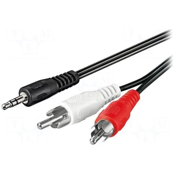 Cable | RCA plug x2,Jack 3.5mm 3pin plug | 15m | b