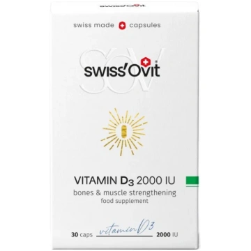 SWISS OVIT Vitamin D3 2000SV kapsulas N30