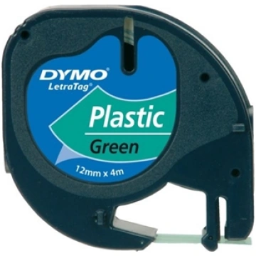 Dymo LetraTag Green Plastic 12 mm x 4 m S0721640