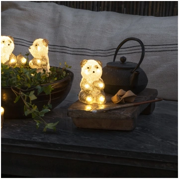 LED izgaismota figūra lācis panda, 5 gabali kā kak