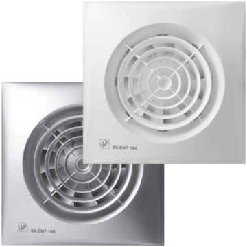 Nosūces ventilators SILENT 100, balts vai sudraba 