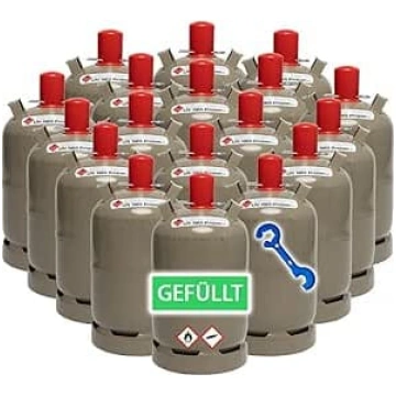 18 x kempinga gāzes pudeles 11 kg Pelēkas reģenerē