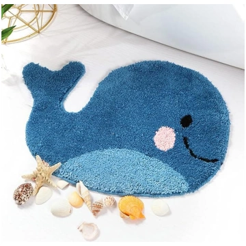 IcosaMro Cute Blue Whale Vannas paklājs Mīksts van